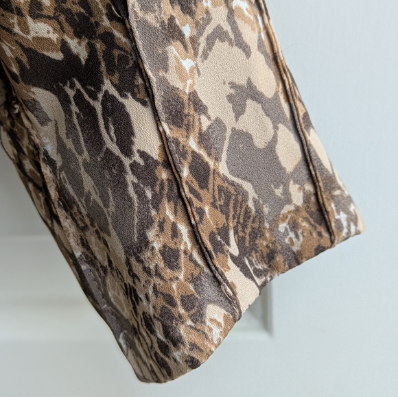 H&M Brown Snake-Print Long Sleeve Blouse - Picture 5 of 8